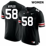 NCAA Ohio State Buckeyes Women's #58 Luke Wypler Black Nike Football College Jersey QSY4345ZL